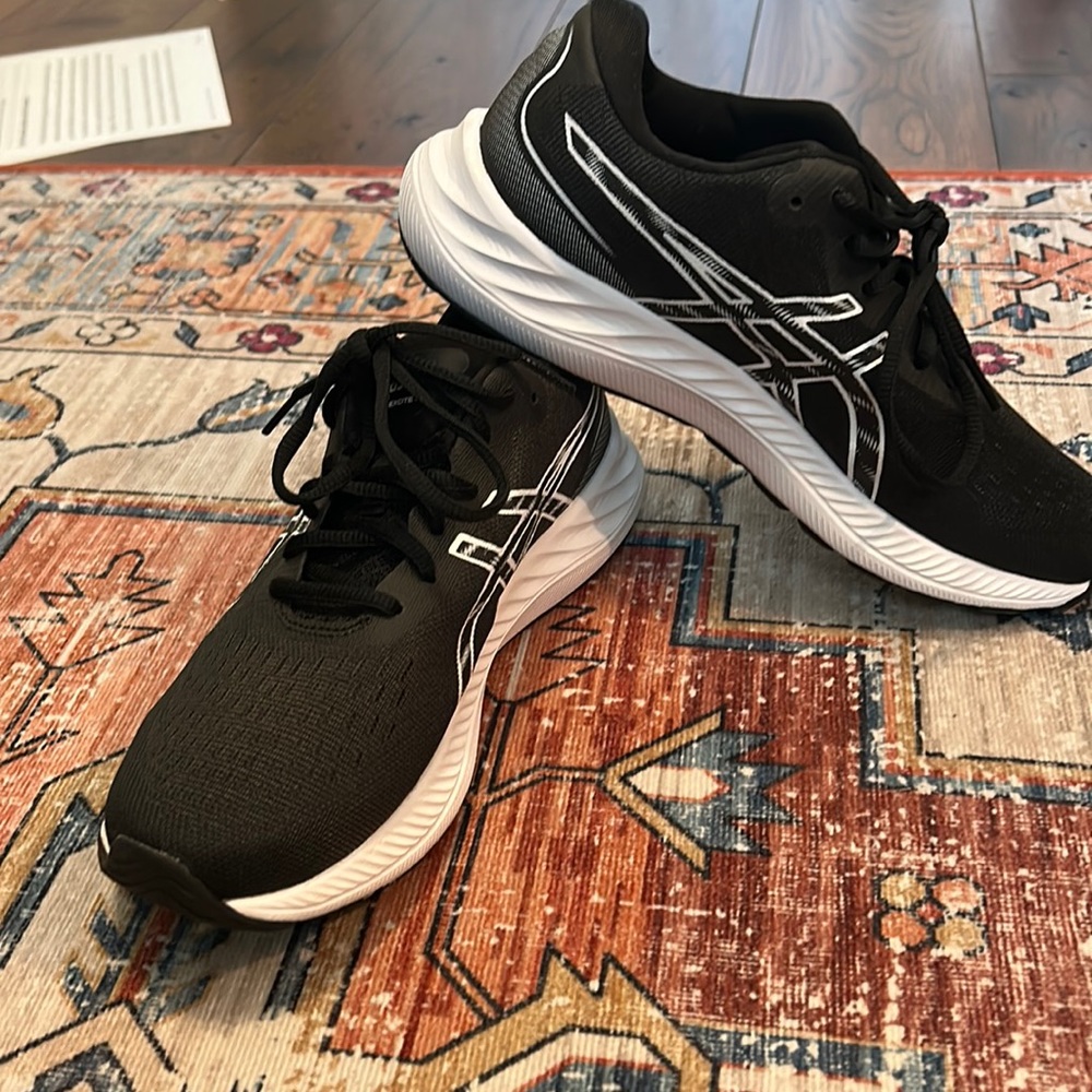 Asics Black and White Women's Shoes